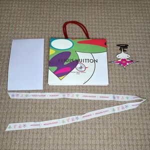 Authentic Louis Vuitton x Murakami Shopping Bag, Ribbon, and Tag